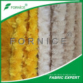 chinese factory brushed flower fake rabbit fur fabric
